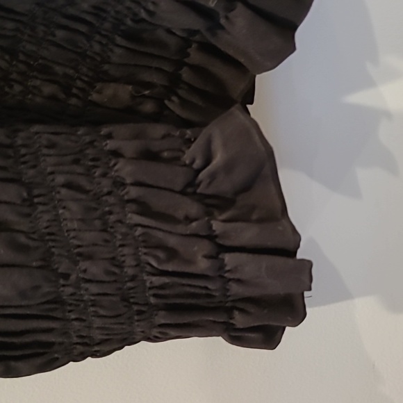 NWT H&M Smocked Black Dress Sz. M - Picture 5 of 12